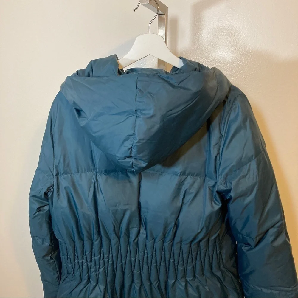Garnet Hill drk teal down Puffer Coat Size XS - Picture 6 of 8
